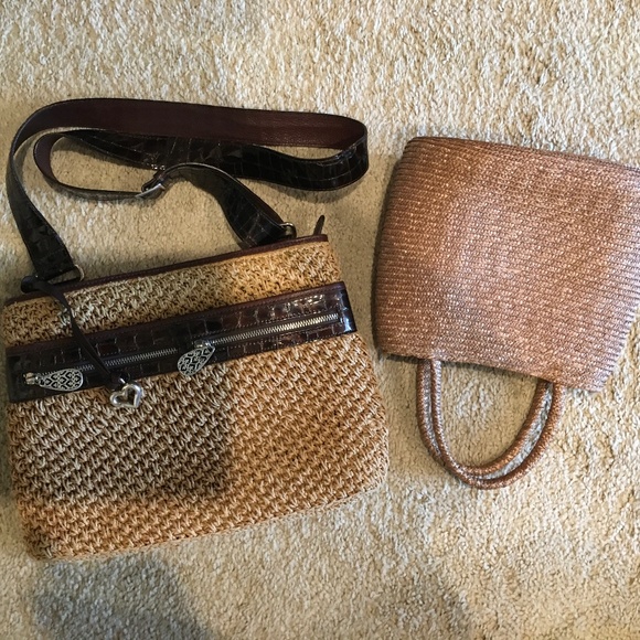 Brighton Alec Crochet Straw Handbag and Unbranded Straw Bag - Picture 1 of 10